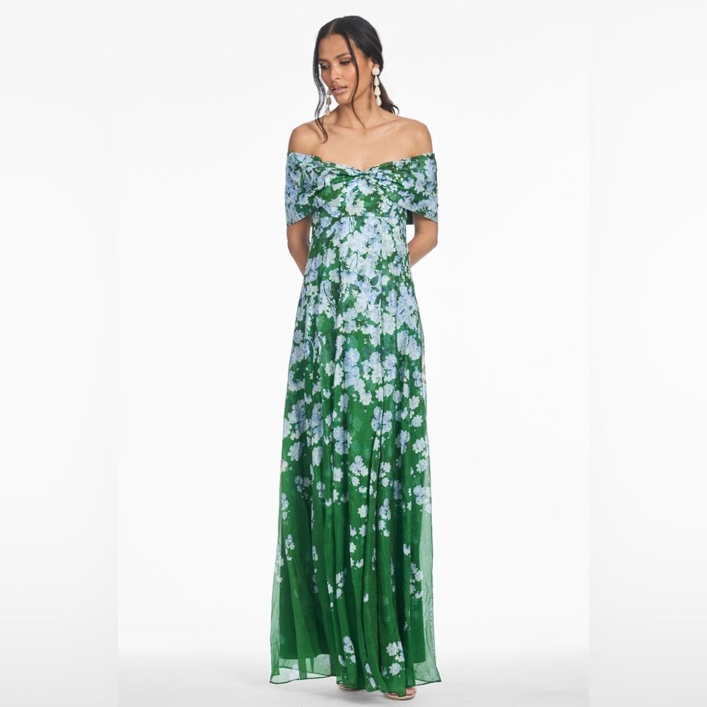 NWT Sachin + Babi Kennedy Gown in Kelly Green Size 4 - Picture 4 of 13